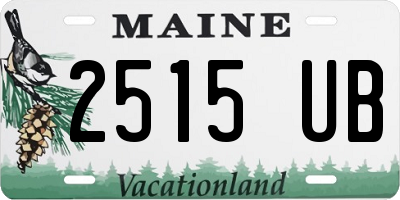 ME license plate 2515UB