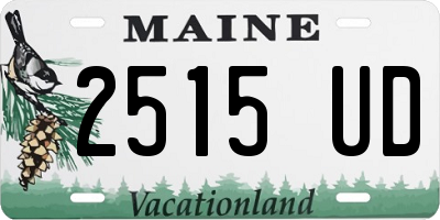 ME license plate 2515UD
