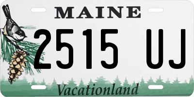 ME license plate 2515UJ