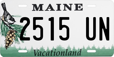 ME license plate 2515UN