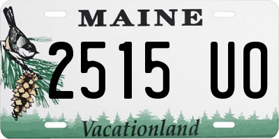 ME license plate 2515UO