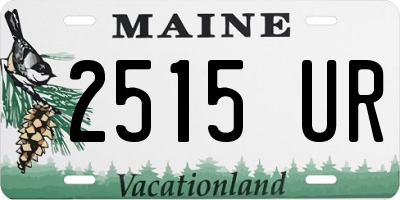 ME license plate 2515UR