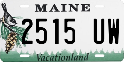 ME license plate 2515UW