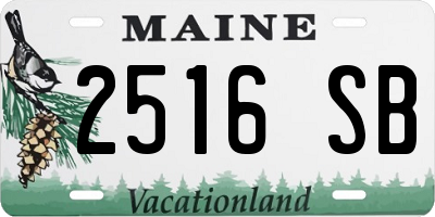 ME license plate 2516SB