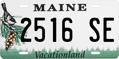 ME license plate 2516SE