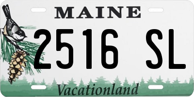 ME license plate 2516SL