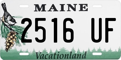 ME license plate 2516UF