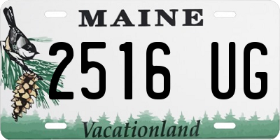 ME license plate 2516UG