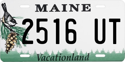 ME license plate 2516UT