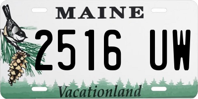 ME license plate 2516UW