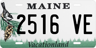 ME license plate 2516VE