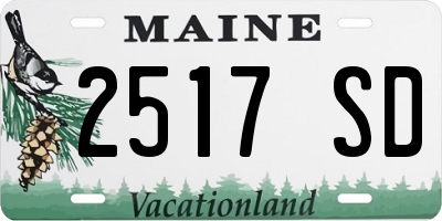 ME license plate 2517SD
