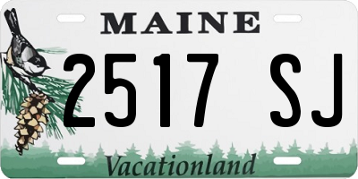 ME license plate 2517SJ