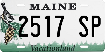 ME license plate 2517SP