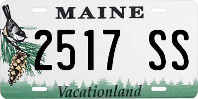 ME license plate 2517SS
