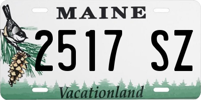ME license plate 2517SZ