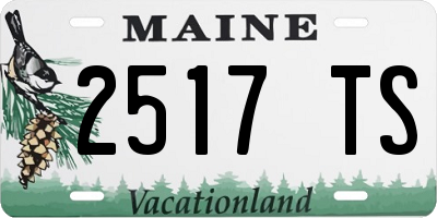 ME license plate 2517TS