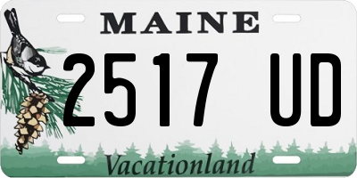 ME license plate 2517UD