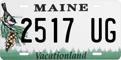 ME license plate 2517UG