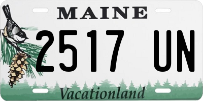 ME license plate 2517UN