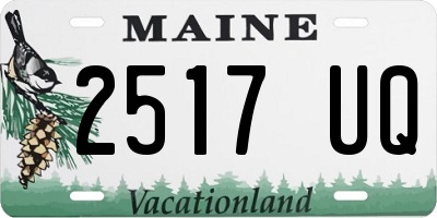 ME license plate 2517UQ