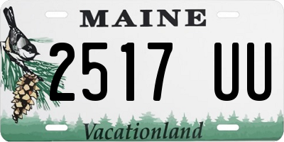 ME license plate 2517UU