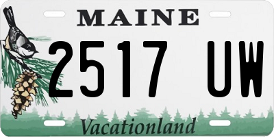 ME license plate 2517UW