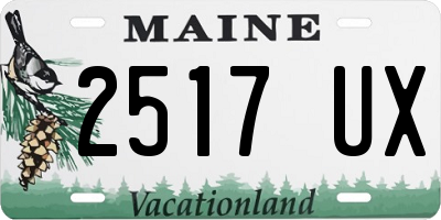 ME license plate 2517UX