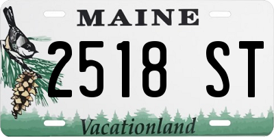 ME license plate 2518ST