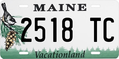 ME license plate 2518TC