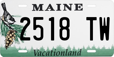 ME license plate 2518TW