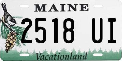 ME license plate 2518UI
