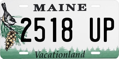 ME license plate 2518UP