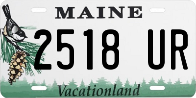 ME license plate 2518UR