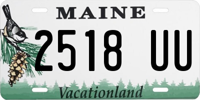 ME license plate 2518UU