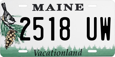 ME license plate 2518UW