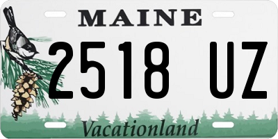 ME license plate 2518UZ