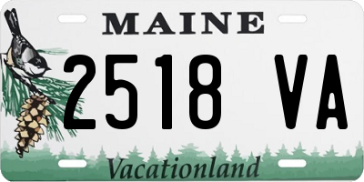 ME license plate 2518VA