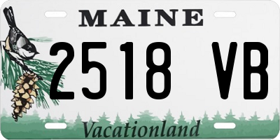 ME license plate 2518VB