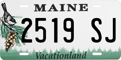 ME license plate 2519SJ