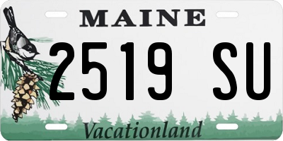 ME license plate 2519SU