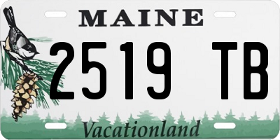 ME license plate 2519TB