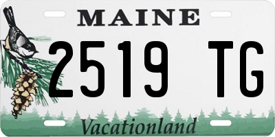 ME license plate 2519TG