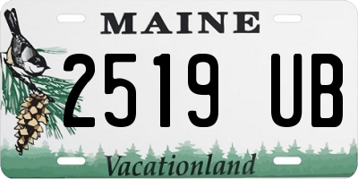 ME license plate 2519UB