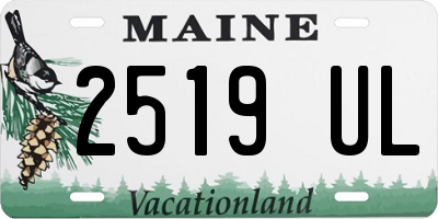 ME license plate 2519UL