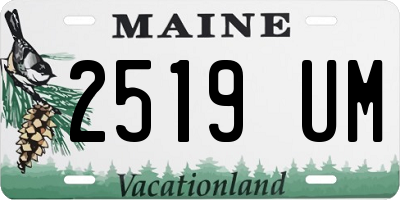 ME license plate 2519UM