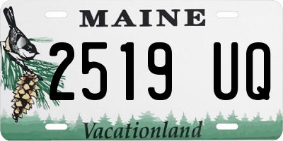 ME license plate 2519UQ