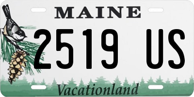 ME license plate 2519US