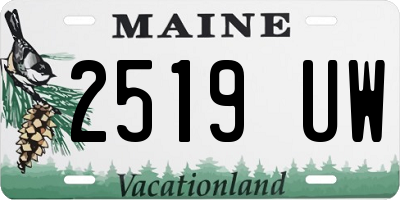 ME license plate 2519UW