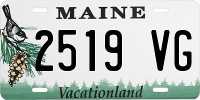 ME license plate 2519VG